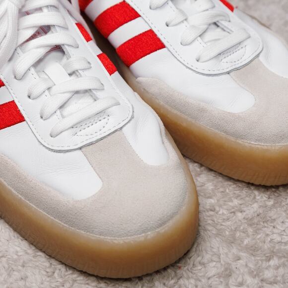 Adidas Sambae White Red Gum Platform Sneakers Samba Womens Size 10 ID0438 - Picture 15 of 15